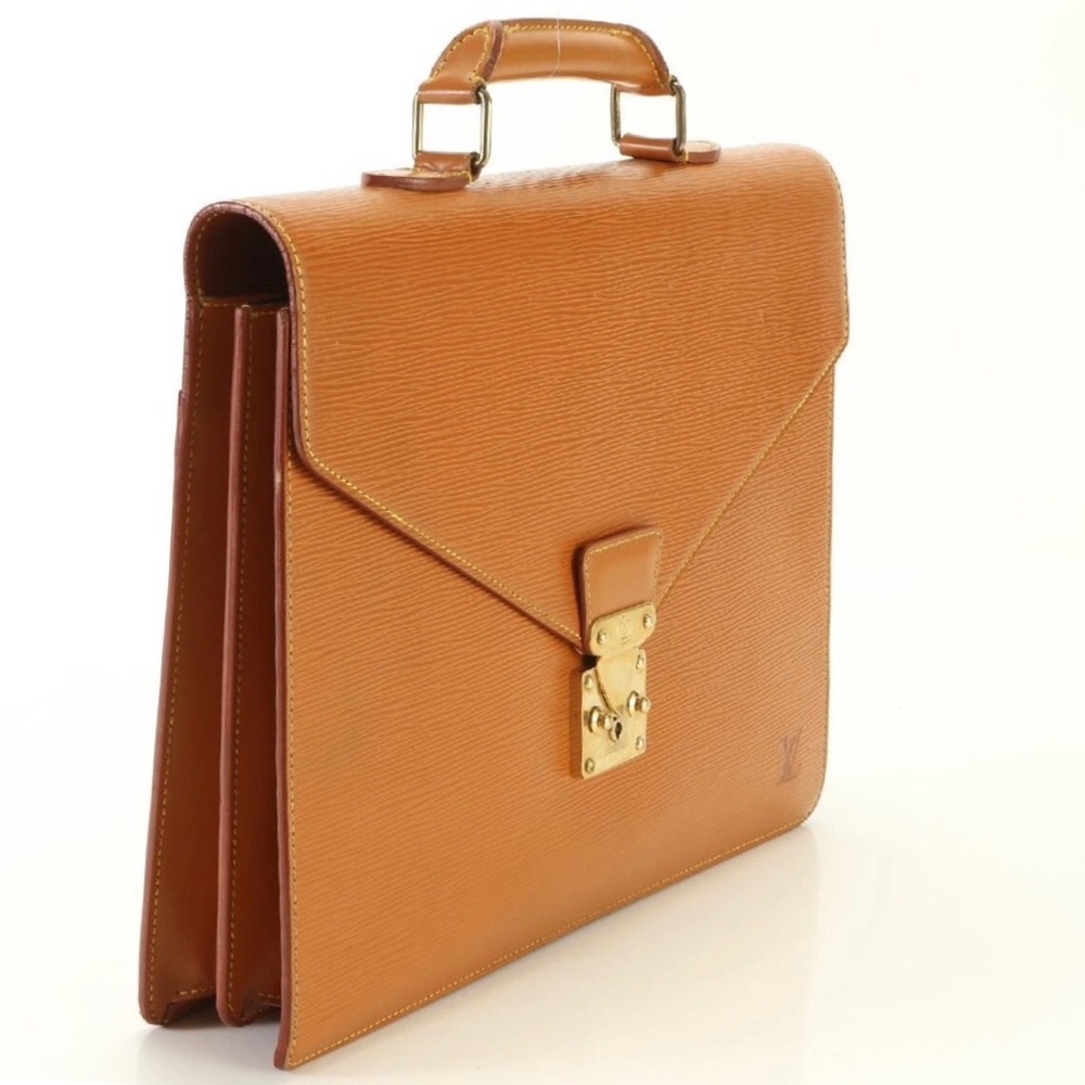 LOUIS VUITTON Ambassador Cipango Gold Epi Leather Business Briefcase Laptop Bag - Picture 14 of 14